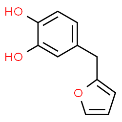 4-(Furan-2-ylmethyl)benzene-1,2-diol Structure