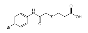 Propanoic acid, 3-[[2-[(4-bromophenyl)amino]-2-oxoethyl]thio]结构式