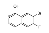 7-溴-6-氟异喹啉-1(2H)-酮结构式