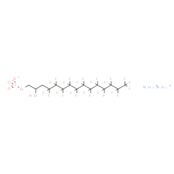 Diammonium 4,4,5,5,6,6,7,7,8,8,9,9,10,10,11,11,12,12,13,13,14,14,15,15,15-pentacosafluoro-2-hydroxypentadecyl phosphate结构式