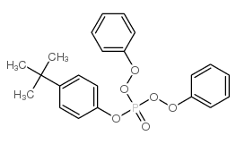 Phosphoric acid,4-(1,1-dimethylethyl)phenyl diphenyl ester Structure