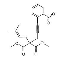 dimethyl 2-(3-methylbut-2-enyl)-2-(3-(2-nitrophenyl)prop-2-ynyl)malonate结构式