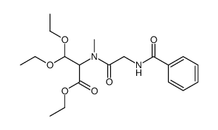 N-Hippuroyl-α-diethoxymethyl-sarkosinethylester Structure