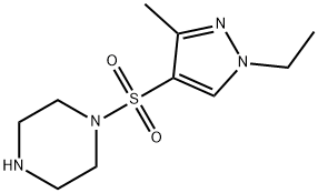 1-(1-乙基-3-甲基-1H-吡唑-4-磺酰基)-哌嗪结构式