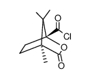 (1S)-3-氧代-4,7,7-三甲基-2-氧杂双环[2.2.1]庚烷-1-甲酰氯结构式