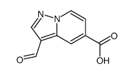 3-formylpyrazolo[1,5-a]pyridine-5-carboxylic acid结构式