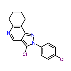 3-Chloro-2-(4-chlorophenyl)-6,7,8,9-tetrahydro-2H-pyrazolo[4,3-c]quinoline Structure