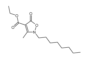 2,5-dihydro-3-methyl-2-(1-octyl)-5-oxo-4-isooxazolecarboxilate结构式