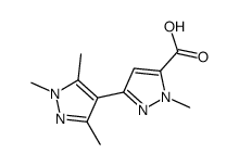 1,1',3',5'-tetramethyl-1H,1'H-3,4'-bipyrazole-5-carboxylic acid(SALTDATA: FREE) Structure