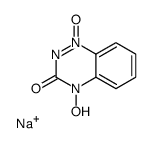 sodium,4-hydroxy-1-oxido-1,2,4-benzotriazin-1-ium-3-one结构式