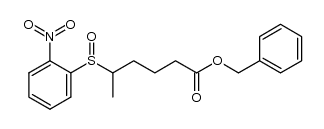 benzyl 5-(2-nitrophenylsulfinyl)hexanoate Structure