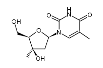 1-(3'-C-methyl-2'-deoxy-β-D-threo-pentofuranosyl)thymine结构式