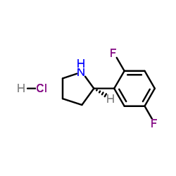 (R)-2-(2,5-二氟苯基)吡咯烷盐酸盐结构式