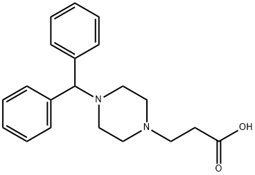 3-(4-benzhydrylpiperazin-1-yl)propanoic acid structure