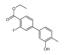 ethyl 2-fluoro-4-(3-hydroxy-4-methylphenyl)benzoate Structure