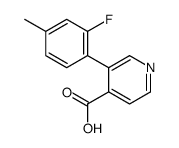 3-(2-fluoro-4-methylphenyl)pyridine-4-carboxylic acid结构式