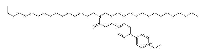 3-[4-(1-ethylpyridin-1-ium-4-yl)pyridin-1-ium-1-yl]-N,N-dihexadecylpropanamide结构式