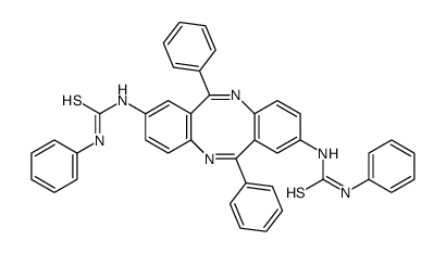 1-[(6Z,12Z)-6,12-diphenyl-2-(phenylcarbamothioylamino)benzo[c][1,5]benzodiazocin-8-yl]-3-phenylthiourea结构式