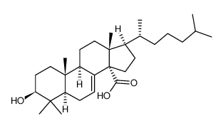 3-hydroxylanost-7-en-32-oic acid Structure