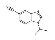 1-异丙基-2-甲基-1H-苯并[d]咪唑-5-甲腈结构式