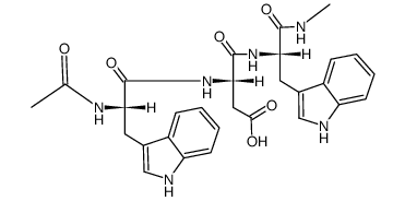 N-acetyl-Trp-Asp-Trp-NHCH3 Structure