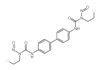 1-(2-chloroethyl)-3-[4-[4-[(2-chloroethyl-nitroso-carbamoyl)amino]phenyl]phenyl]-1-nitroso-urea Structure