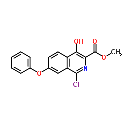 Methyl 1-chloro-4-hydroxy-7-phenoxy-3-isoquinolinecarboxylate结构式