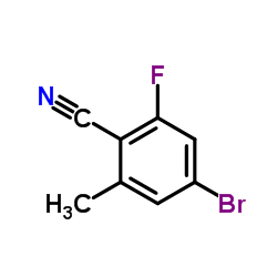 4-Bromo-2-fluoro-6-methylbenzonitrile structure