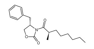 [3(2'R),4S]-3-(2-Methyl-1-oxooctyl)-4-(phenylmethyl)-2-oxazolidinone Structure