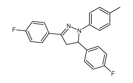 3,5-bis(4-fluorophenyl)-1-(p-tolyl)-4,5-dihydro-1H-pyrazole Structure