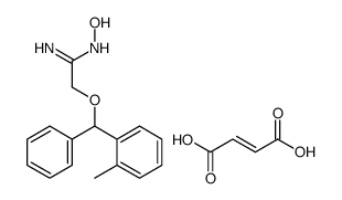 [(Z)-N-hydroxy-C-[[(2-methylphenyl)-phenylmethoxy]methyl]carbonimidoyl]azanium,(E)-4-hydroxy-4-oxobut-2-enoate Structure