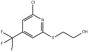 2-((6-氯-4-(三氟甲基)吡啶-2-基)硫代)乙烷-1-醇结构式