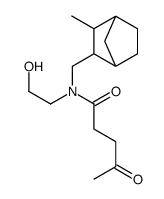 N-(2-hydroxyethyl)-N-[(2-methyl-3-bicyclo[2.2.1]heptanyl)methyl]-4-oxopentanamide结构式