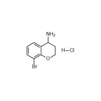 8-溴苯并吡喃-4-胺盐酸盐结构式