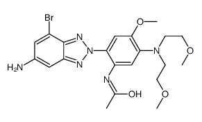 N-[2-(6-amino-4-bromobenzotriazol-2-yl)-5-[bis(2-methoxyethyl)amino]-4-methoxyphenyl]acetamide结构式