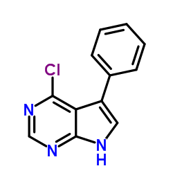 4-氯-5-苯基-7H-吡咯并[2,3-d]嘧啶结构式