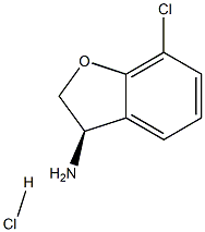 (R)-7-氯-2,3-二氢苯并呋喃-3-胺盐酸盐结构式