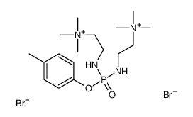 trimethyl-[2-[[(4-methylphenoxy)-[2-(trimethylazaniumyl)ethylamino]phosphoryl]amino]ethyl]azanium,dibromide Structure