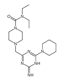 4-[(4-amino-6-piperidin-1-yl-1,3,5-triazin-2-yl)methyl]-N,N-diethylpiperazine-1-carboxamide Structure