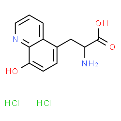 2-amino-3-(8-hydroxyquinolin-5-yl)propanoic acid dihydrochloride structure