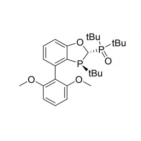 (2S,3S)-2-[二(叔丁基膦)]-4-(2,6-二甲氧基苯)-3-叔丁基-2,3-二氢-1,3-苯并氧磷杂环戊二烯结构式