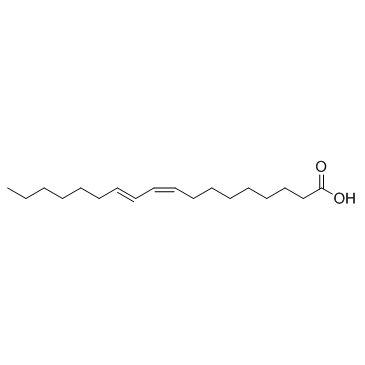 9(Z),11(E)-十八碳二烯酸结构式