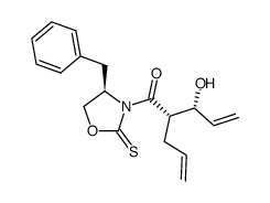 (2S,3R)-2-allyl-1-((R)-4-benzyl-2-thioxooxazolidin-3-yl)-3-hydroxypent-4-en-1-one Structure