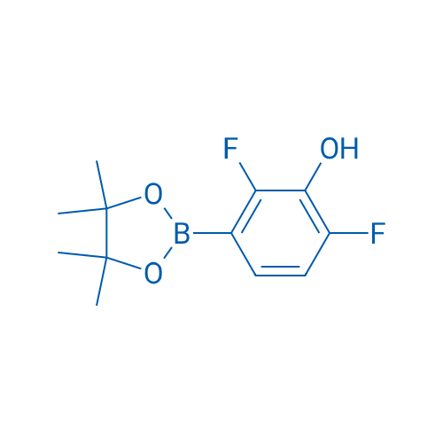 2,6-Difluoro-3-(4,4,5,5-tetramethyl-1,3,2-dioxaborolan-2-yl)phenol Structure