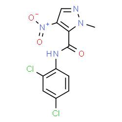 N-(2,4-Dichlorophenyl)-1-methyl-4-nitro-1H-pyrazole-5-carboxamide Structure