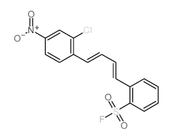 Benzenesulfonylfluoride, 2-[4-(2-chloro-4-nitrophenyl)-1,3-butadien-1-yl]- picture