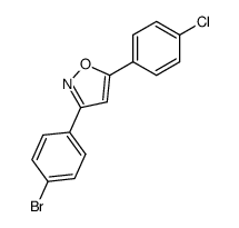 ISOXAZOLE, 3-(4-BROMOPHENYL)-5-(4-CHLOROPHENYL)- Structure