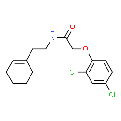 N-(2-cyclohex-1-en-1-ylethyl)-2-(2,4-dichlorophenoxy)acetamide结构式