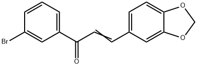 (2E)-3-(2H-1,3-benzodioxol-5-yl)-1-(3-bromophenyl)prop-2-en-1-one Structure