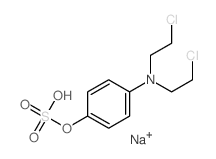 1-[bis(2-chloroethyl)amino]-4-sulfooxy-benzene结构式